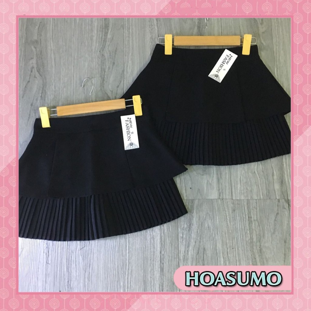 Chân váy ngắn ly xòe hai tầng(1 tầng ly)