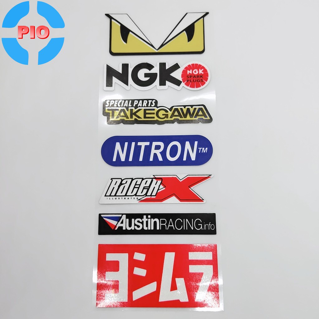 [Decal xe] Bộ Tem Sticker NGK Phản Quang Cao Cấp Dán Xe Máy, Ô Tô, Mũ Bảo Hiểm, Chống Thấm Nước, Chống Bay Màu