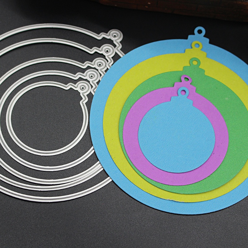 Khuôn Cắt Giấy Làm Từ Kim Loại Hình Mặt Dây Chuyền Trang Trí Scrapbook
