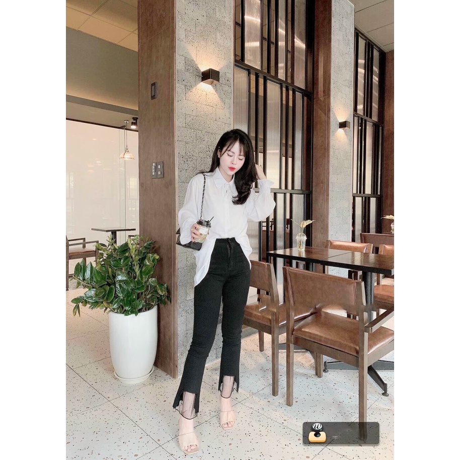 Áo sơ mi nữ MIA 1992 cao cấp - Áo sơ mi kiểu bo ống bắt mắt chất liệu cotton mềm mịn dễ phối đồ