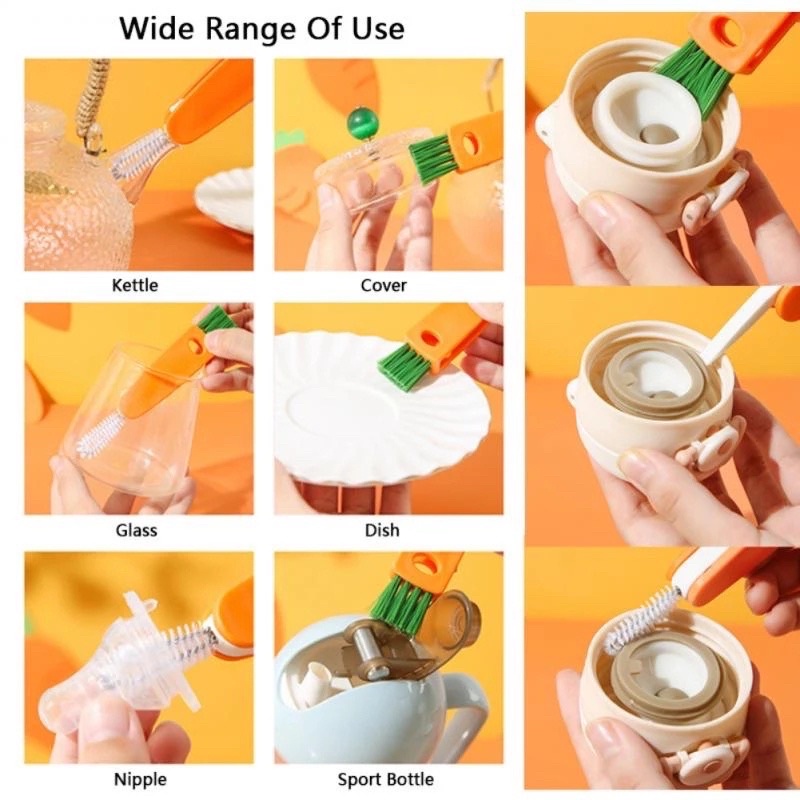 [FREE SHIP] Bộ Dụng Cụ Vệ Sinh Bình Sữa 3 Trong 1 Tiện Dụng