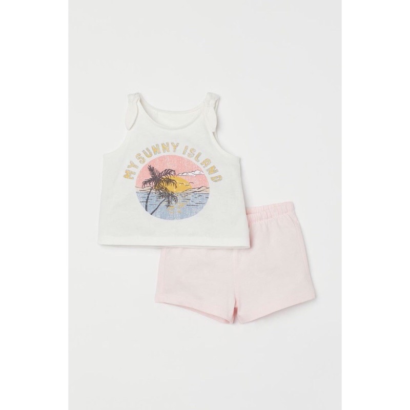 Bộ cánh thun cotton bé gái HM Uk