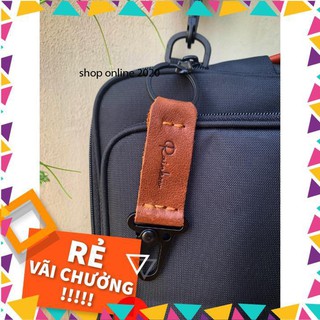 [ HÀNG HIỆU- SIÊU VIP] Móc khoá hợp kim mạ cao cấp phối da bò Ý RBULA - 002