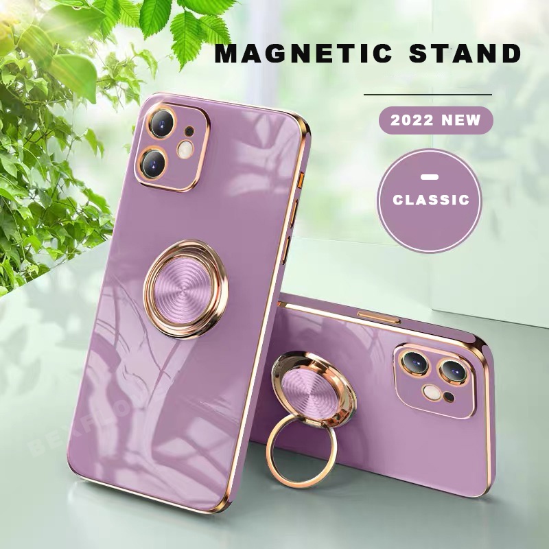 Ốp Điện Thoại TPU Silicon Mềm Có Nhẫn Đỡ Cho iPhone 11 12 13 14 Pro MAX 7 8 Plus X XR XS MAX 11 13 14 Mini