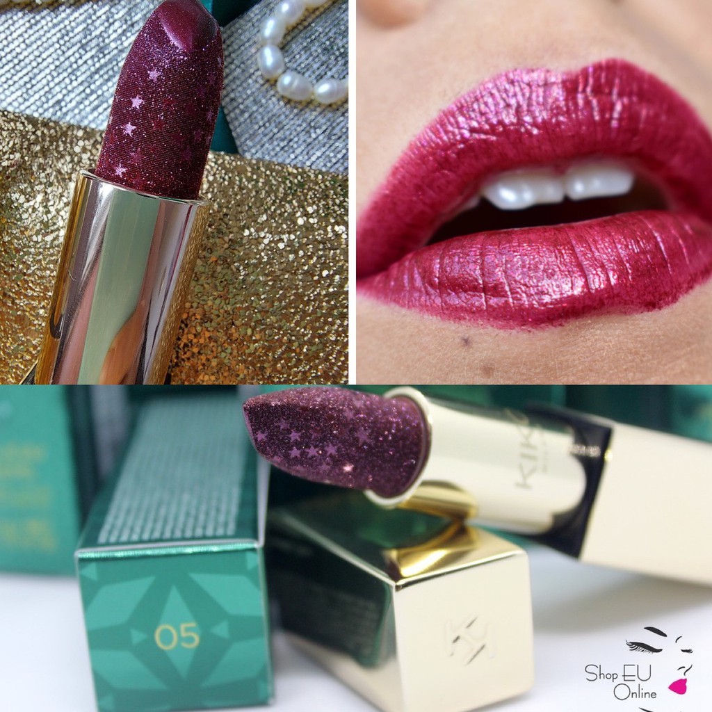 Son Lì Chính Hãng Kiko - Holiday Gems Diamond Dust Lipstick - Kiko Milano Italy