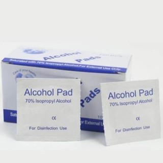 Bộ 5 hộp Bông tẩm cồn Alcohol Pads (hộp 100 miếng)