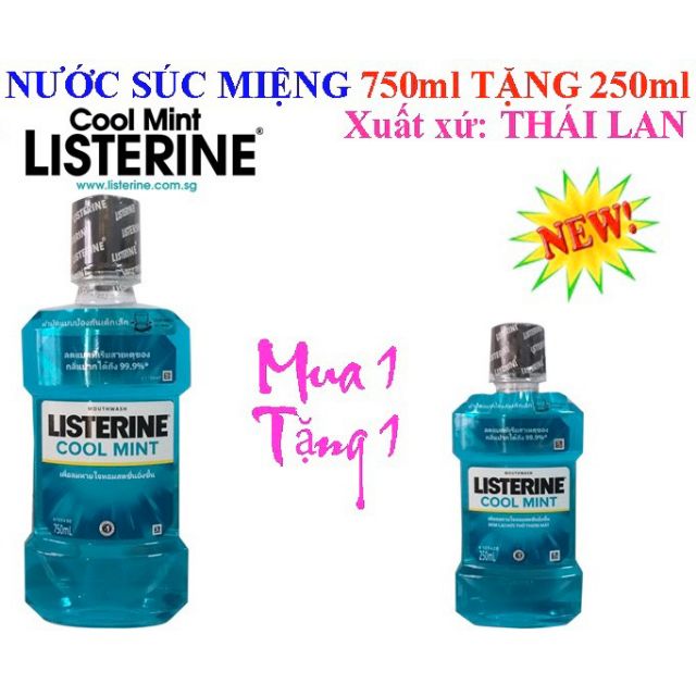 (1 TẶNG 1) NƯỚC SÚC MIỆNG LISTERINEE THÁI LAN CHUẨN