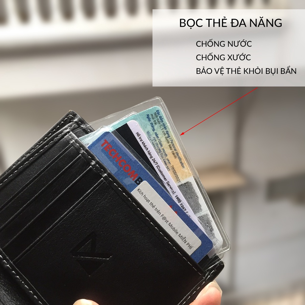 Vỏ Bọc Căn Cước Công Dân Trong Suốt Bảo Vệ Thẻ Ngân Hàng,Bọc thẻ căn cước,Thẻ ngân hàng,Bằng Lái Xe