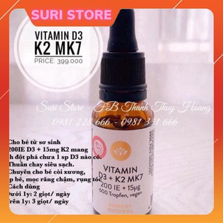 Vitamin D3 và K2 MK7 Sunday Nutural