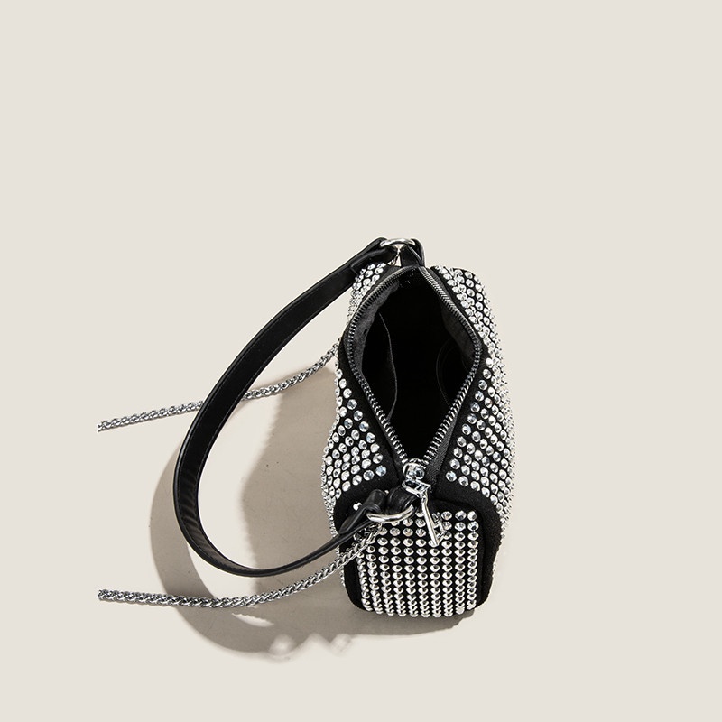 Túi xách Chuwanglin đeo vai nhỏ đính kim cương lấp lánh cho nữ