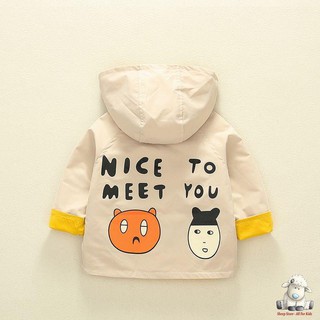 Áo Khoác Dù Cho Bé Nice, Áo Khoác Hai Mặt Ngộ Nghĩnh - 90skidd - GNIC