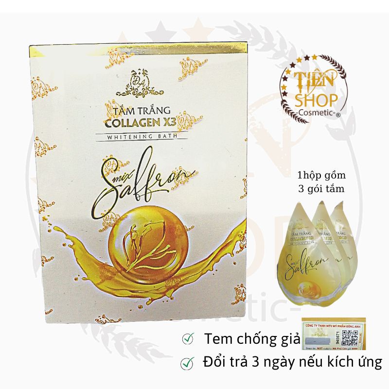 Tắm trắng collagen x3