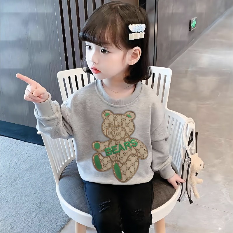 Áo thu đông cho bé gái “GẤU BEARS“ 14-45kg, áo dài tay bé gái 4-14 tuổi. Thiết kế xinh xắn, thoải mái.
