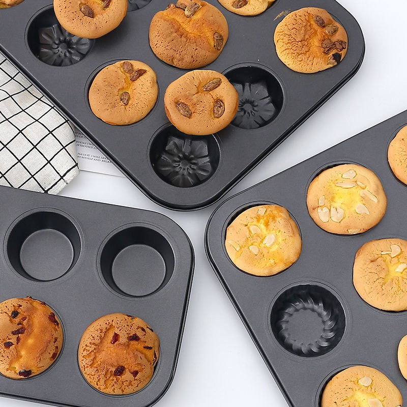 New style carbon steel non-stick baking tools tin muffin tin minced meat quiche tin