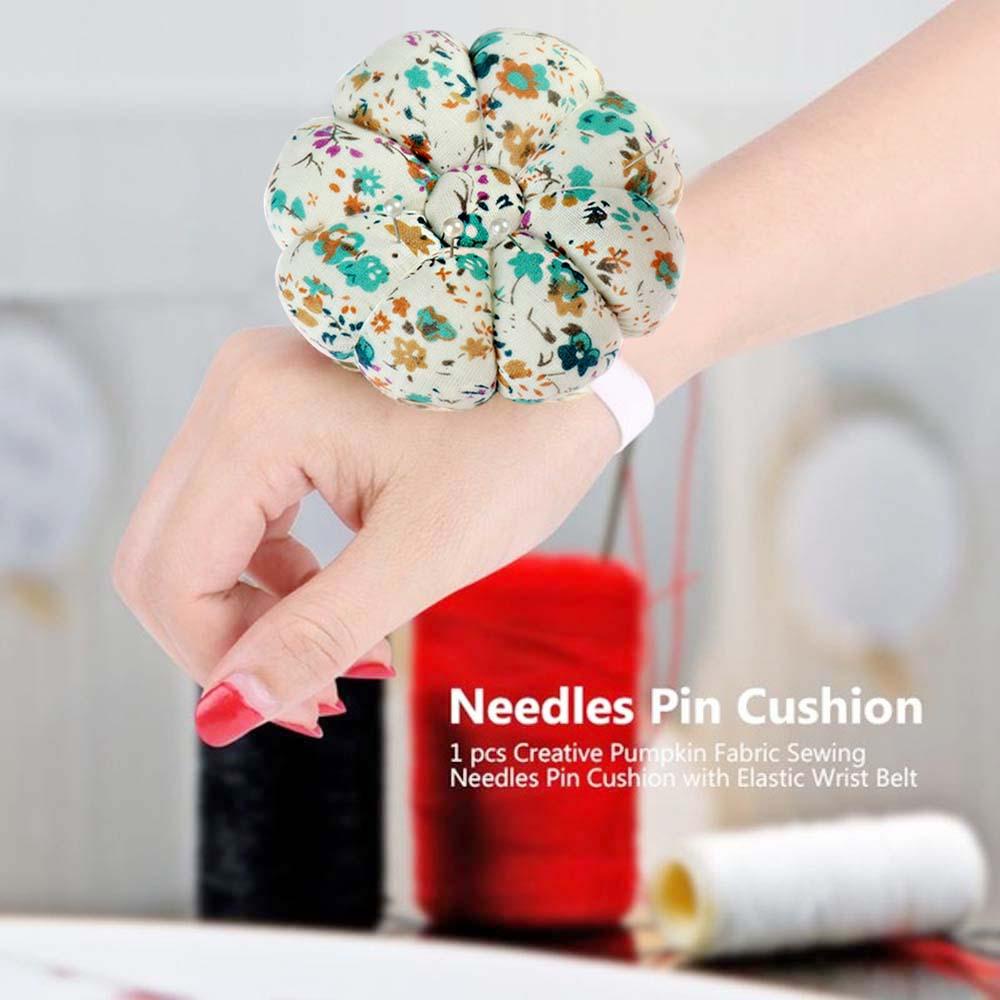 Giá Đỡ Kim Băng Đeo Cổ Tay Hình Bí Ngô Bằng Cotton DIY