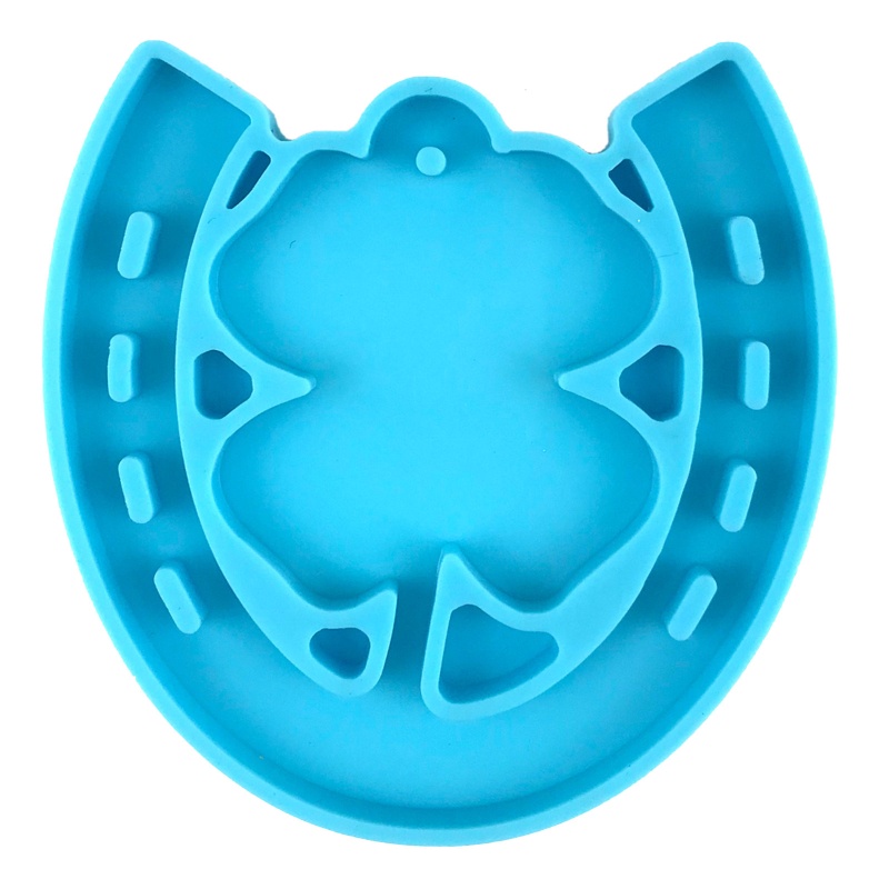 Khuôn Silicone Làm Móc Khóa Epoxy Resin Hình Cỏ Bốn Lá