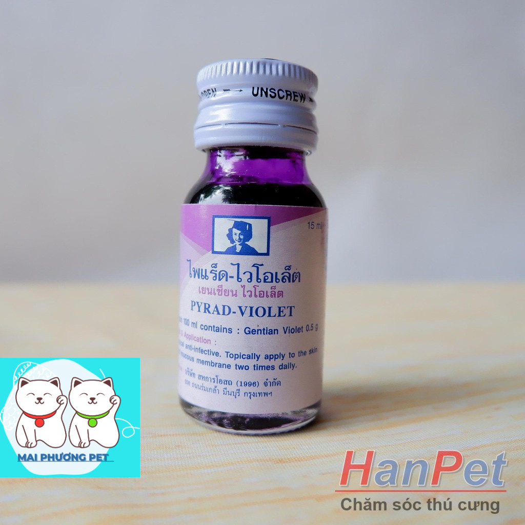 ￼HN- bôi mép gà chọi, Mép trong Violet cho chiến kê, dạng bôi 15ml/lọ- MADE IN THAiland