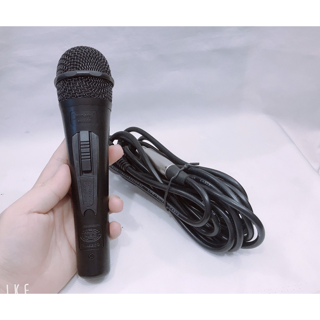 Micro karaoke  có dây jack cắm 6.5 ly ARIRANG 3.6A