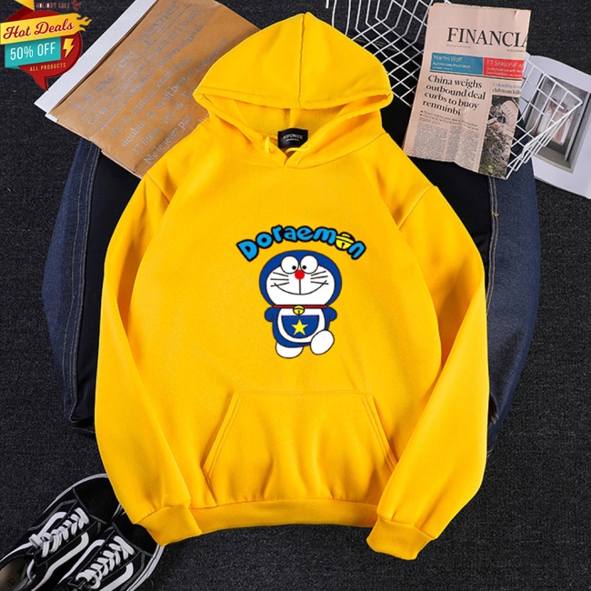 ✨áo trùm đầu✨Áo hoodie in hình Doraemon thời trang dễ thương | BigBuy360 - bigbuy360.vn
