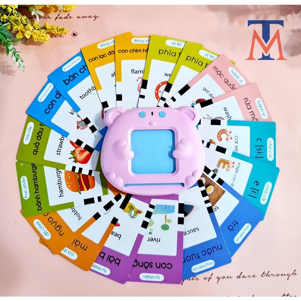 Máy đọc thẻ tiếng anh flashcard Tiếng Anh đồ chơi thông minh cho bé học từ vựng tiếng anh