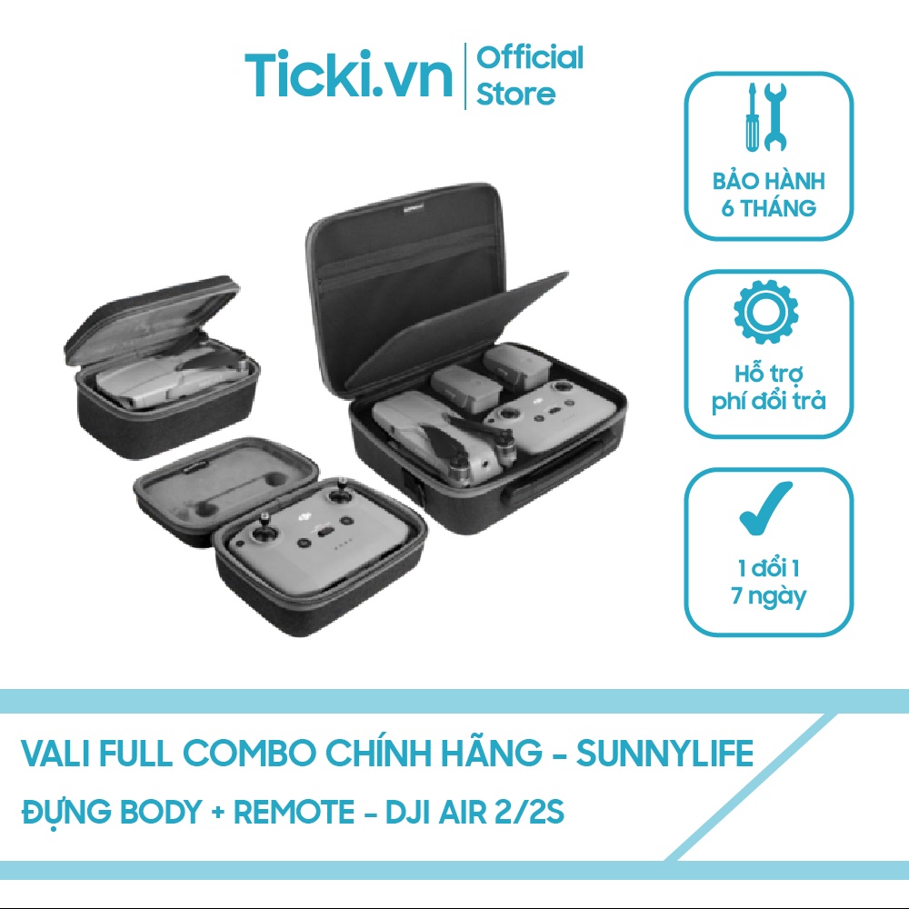 Vali DJI Mavic Air 2 Và Air 2S Chính Hãng SunnyLife Chống Sốc Đựng Full Combo - Ticki.vn