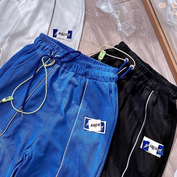 Quần Jogger Nữ Ruxy ADER Bo Gấu Cạp Chun Phản Quang Trắng Đen Xanh