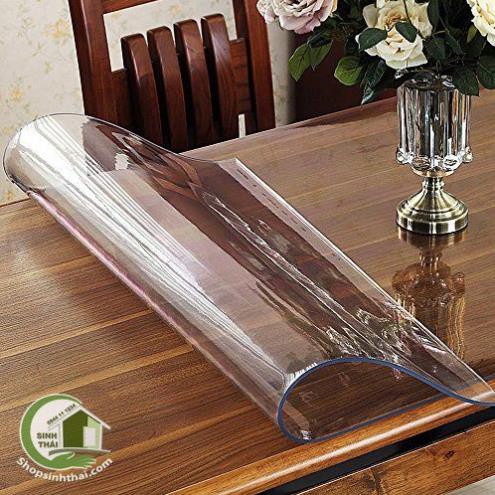 [ Dày 3mm ] Miếng kính trải bàn nhựa PVC trong suốt loại mềm dẻo, chống thấm - khổ 1,2m - chọn kích thước