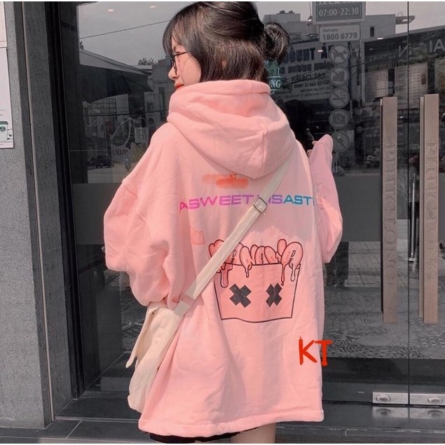 Áo khoác nỉ x..x in 2 mặt, chất nỉ bông size 40 _57kg, cho các bạn đi học, dạo phố, hẹn hò, du lịch.