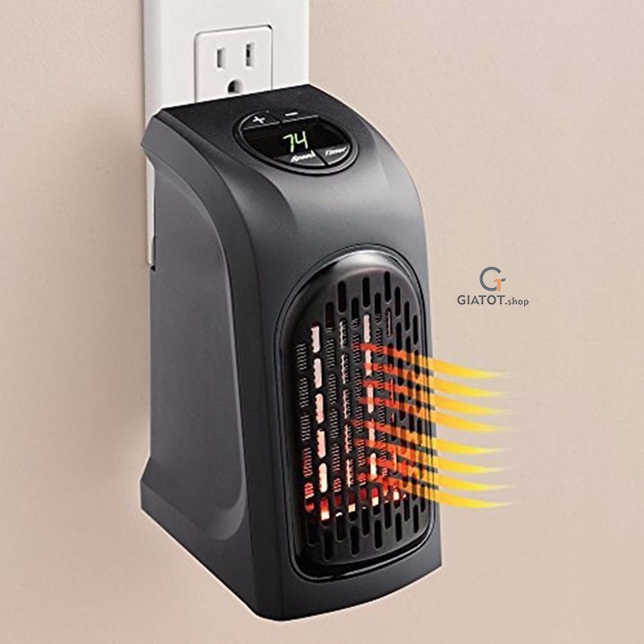 Quạt sưởi mimi, máy sưởi mini ấm tiết kiệm điện Handy Heater có hẹn giờ, cắm điện trực tiếp