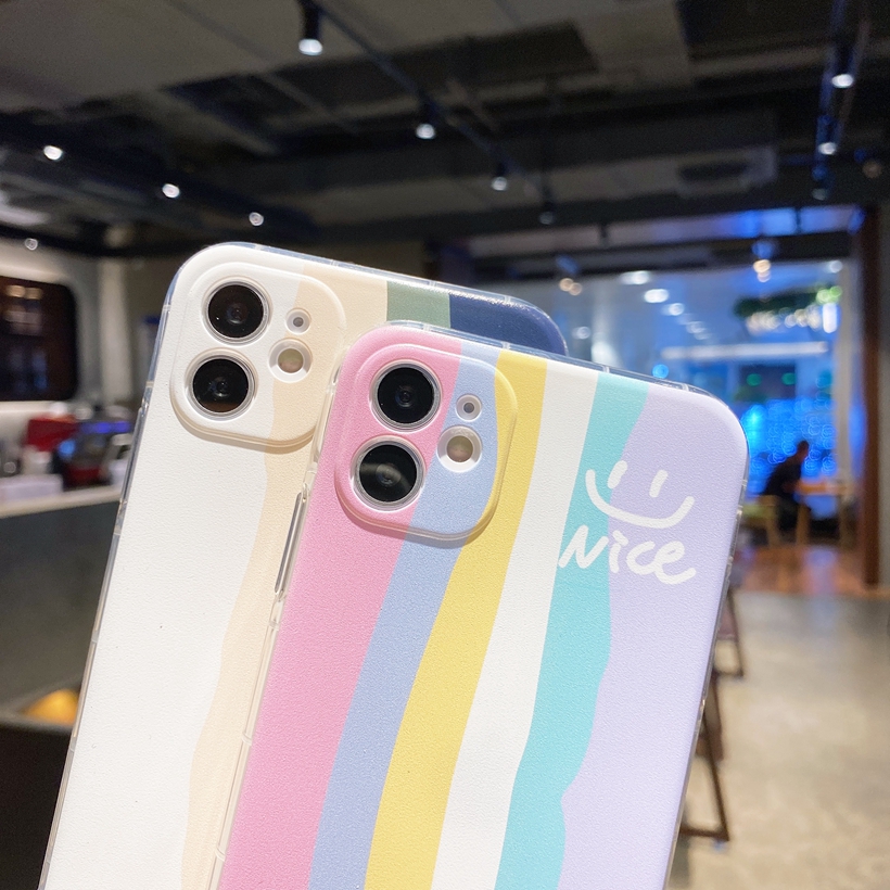 Ốp Lưng Silicone Họa Tiết Mặt Cười Cầu Vồng Thời Trang Cho Oppo Reno 5f 4f 5pro 4z 2f 11 F9Pro | BigBuy360 - bigbuy360.vn