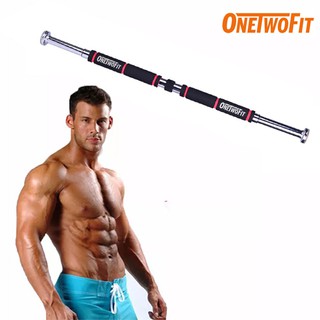 OneTwoFit thanh tập xà đơn treo tường gắn cửa nhiều cỡ từ 65-100cm phù hợp tập gym tại nhà tăng cơ bắp