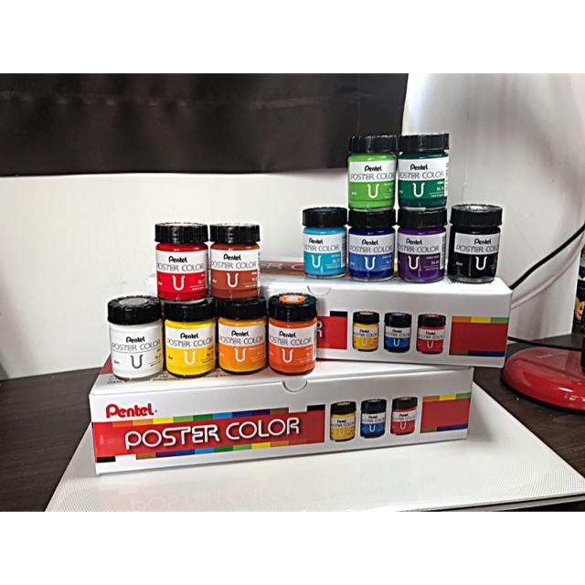 Màu vẽ Poster Color Pentel 12 màu lọ 30ml