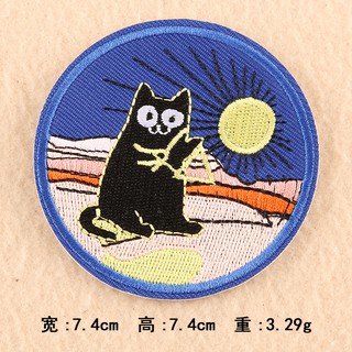 Sticker ủi thêu hình mèo dễ thương