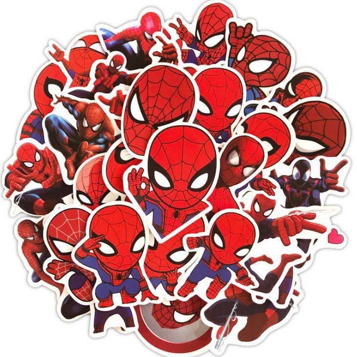 Sticker SPIDER MAN - NGƯỜI NHỆN nhựa PVC không thấm nước, dán nón bảo hiểm, laptop, điện thoại, Vali, xe,  Cực COOL #5