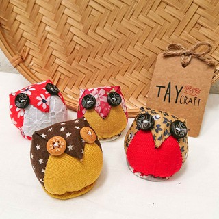 Cú cắm kim nhồi bông handmade
