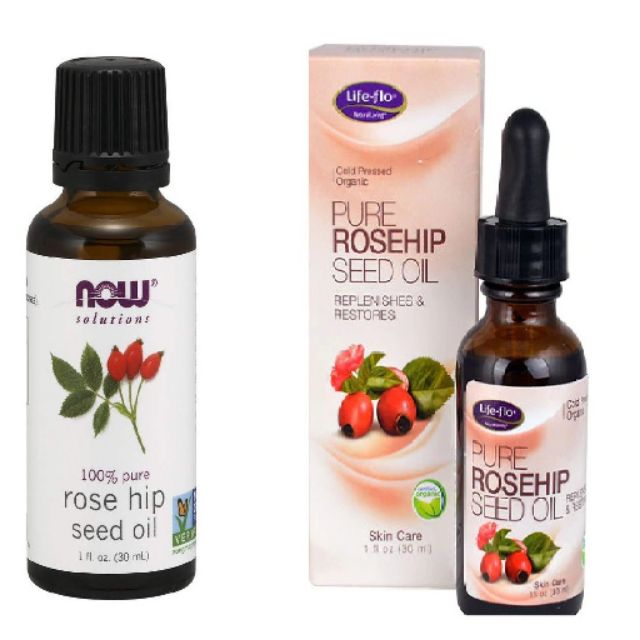 [Nhập Mỹ] Dầu nụ tầm xuân Now Rosehip Seed Oil và Life-Flo 30ml chuẩn USA