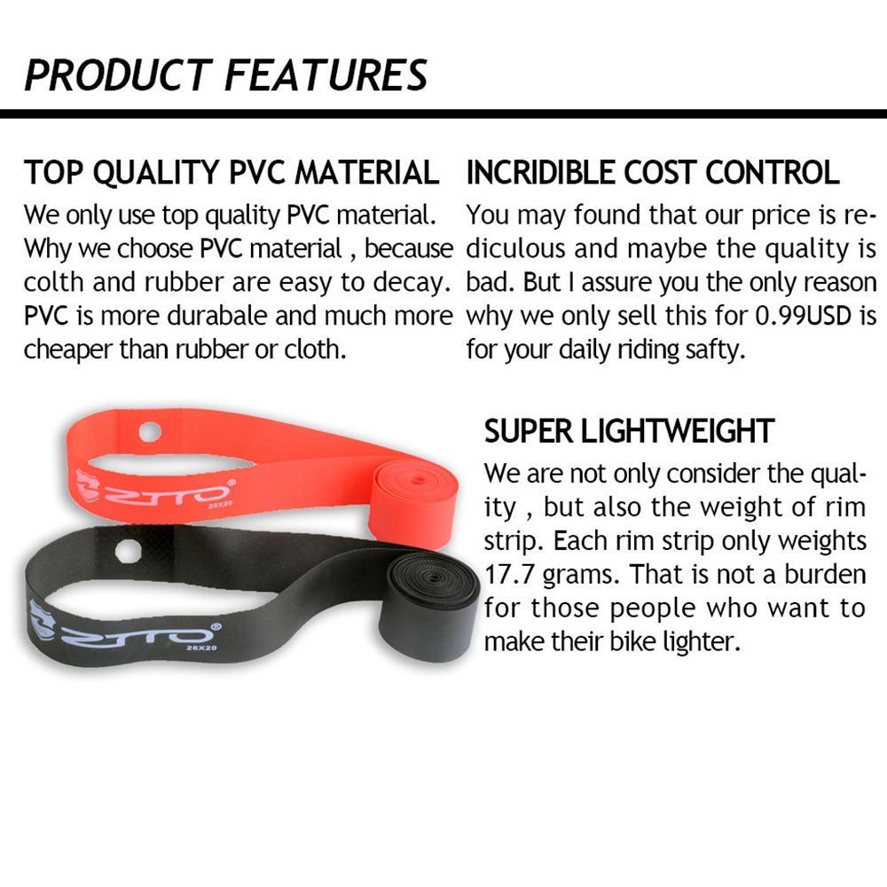 Set 1/2 Dây Viền Bánh Xe Đạp Leo Núi Bằng PVC Chất Lượng Cao