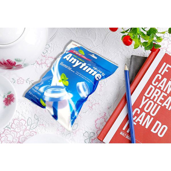 Kẹo Bạc Hà Hàn Quốc Xylitol LOTTE Anytime 60gr (Sugar free 4 vị)