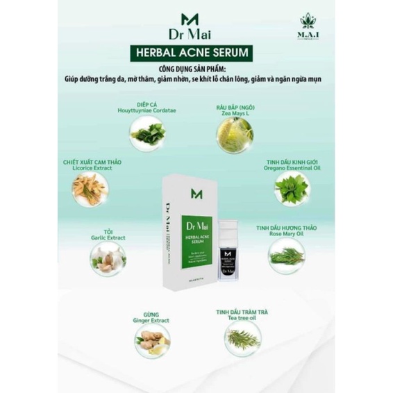 ☘️☘️Serum Mai Thảo Mộc  Dr.Mai 🍀🍀