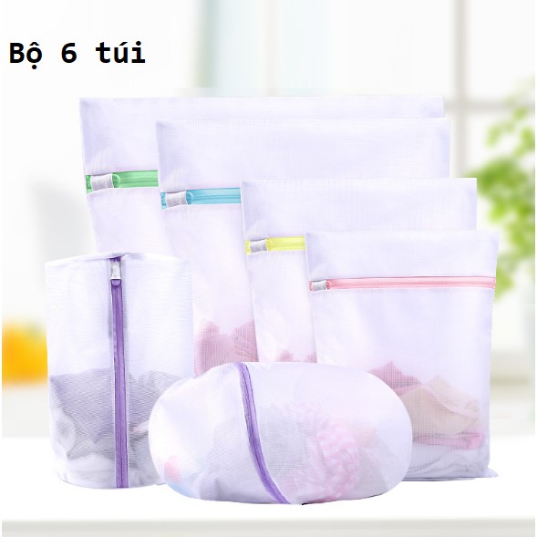 Bộ 6 túi lưới giặt quần áo đủ kích thước - M11009