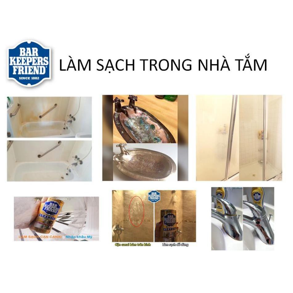 BKF làm sạch Vòi sen inox sáng bóng 99% - Hàng Mỹ - Không độc hại, không mùi - Được làm từ lá cây Đại Hoàng