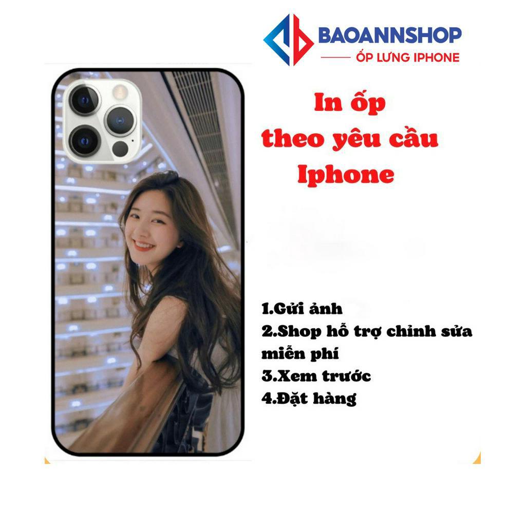 Ốp lưng iphone in hình theo yêu cầu chất liệu TPU cạnh vuông chống sốc 7plus/8plus/x/xs/xsmax/11/12/13/promax/pro