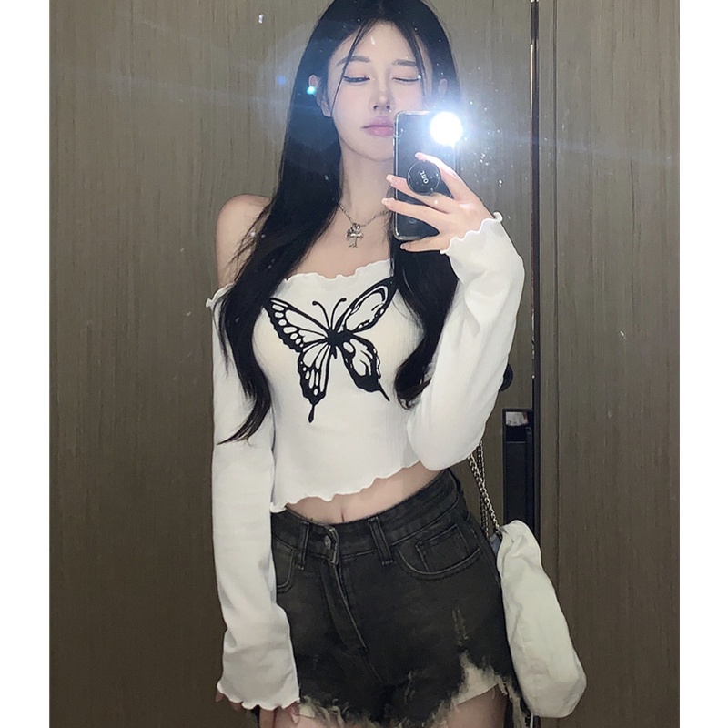 Áo Kiểu Trễ Vai Dáng Dài Lệch Tà Gợi Cảm Cho Bạn Gái