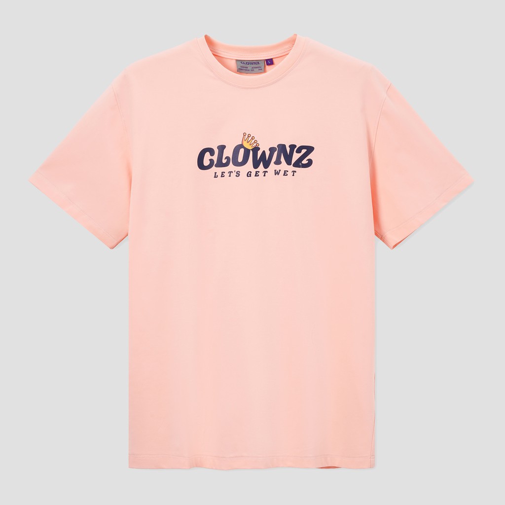 [FULLTAG CHÍNH HÃNG] Áo thun tay lỡ unisex ClownZ Let's Get Wet T-shirt form rộng, chất cotton màu pastel