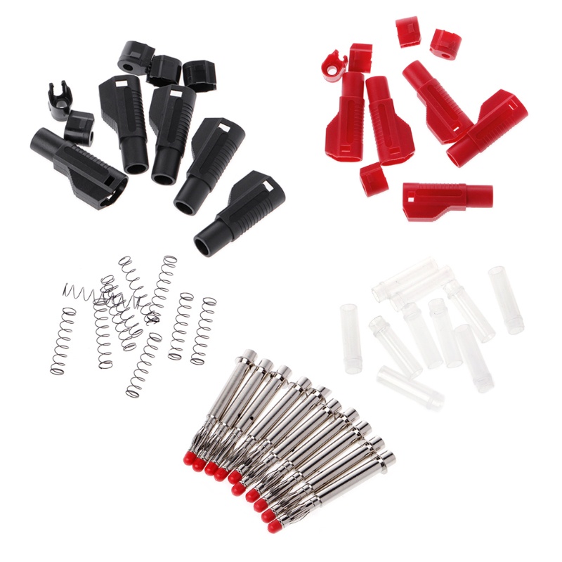 Set 10 đầu cắm banana gắn chồng lên được thu gọn được 4mm tiện lợi