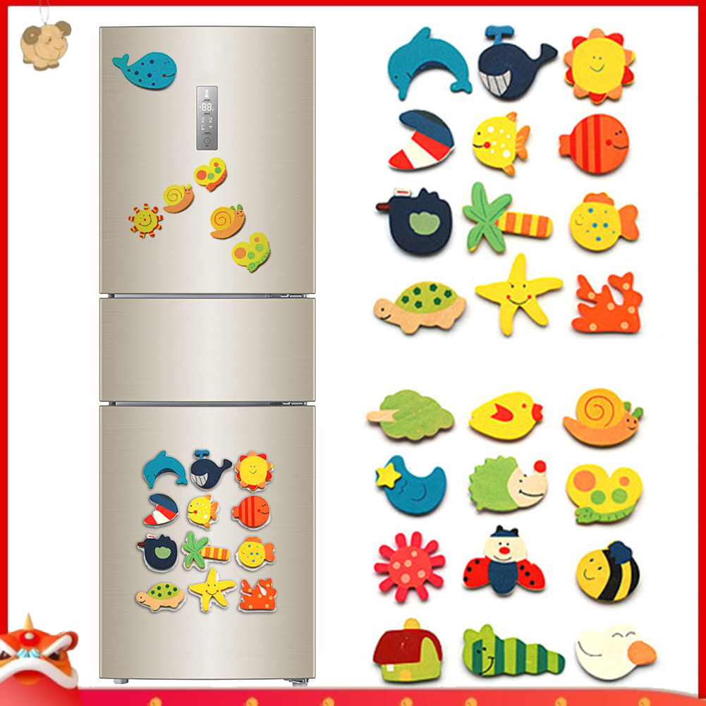 [Mã LIFETOYS1 giảm 30K đơn 99K] Set 12 Miếng Nam Châm Dán Tủ Lạnh Hình Động Vật Đáng Yêu