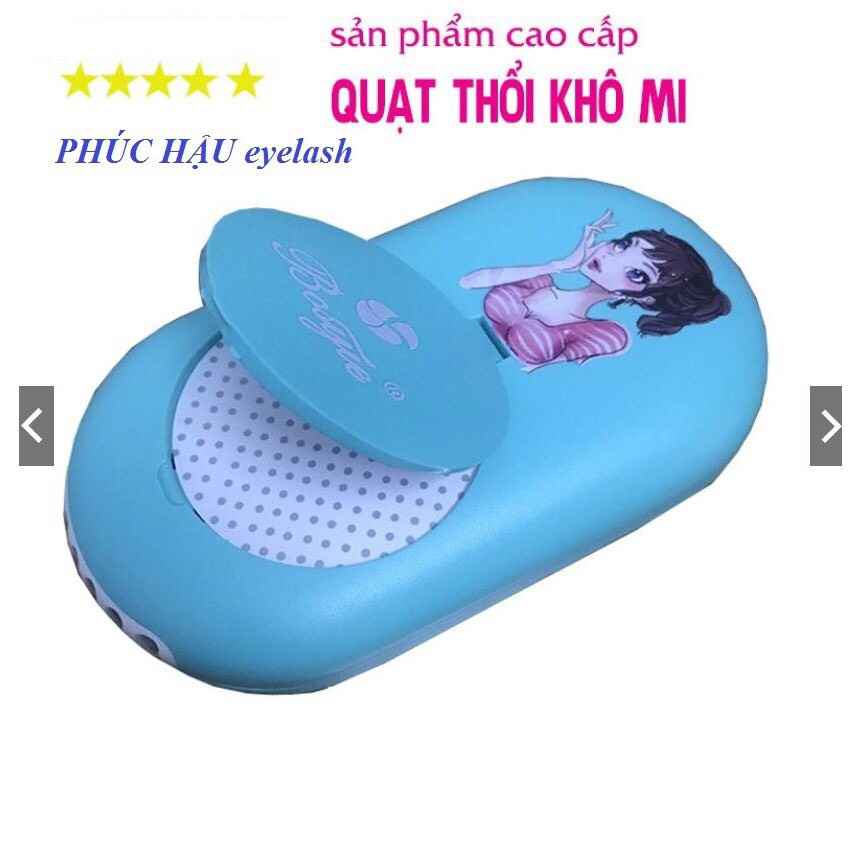 Quạt Sấy Mi, Thổi Khô Mi Có Gương,Quạt Làm Mát Có Dây Sạc Tích Điện,Phụ Liệu Mi Hậu