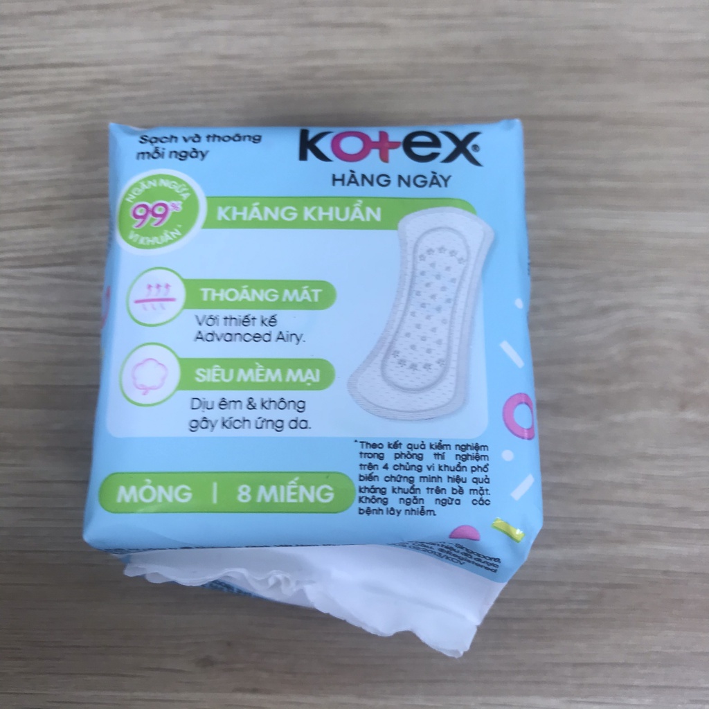 Băng vệ sinh hàng ngày KOTEX - bvs hàng ngày 8 miếng - 20 miếng