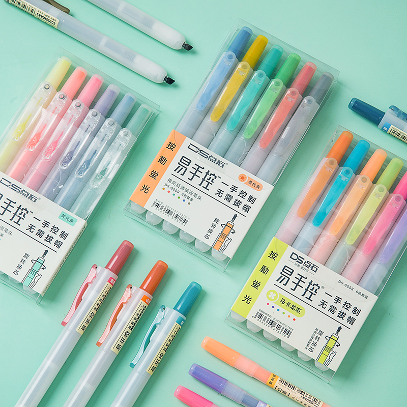 Set 6 bút dạ quang nhiều màu sắc sáng tạo