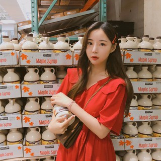 Váy đỏ dáng dài
